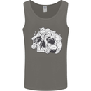 A Skull Made of Cats Mens Vest Tank Top Charcoal