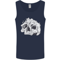 A Skull Made of Cats Mens Vest Tank Top Navy Blue