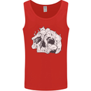 A Skull Made of Cats Mens Vest Tank Top Red