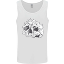 A Skull Made of Cats Mens Vest Tank Top White