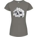 A Skull Made of Cats Womens Petite Cut T-Shirt Charcoal