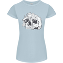 A Skull Made of Cats Womens Petite Cut T-Shirt Light Blue