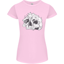 A Skull Made of Cats Womens Petite Cut T-Shirt Light Pink