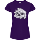 A Skull Made of Cats Womens Petite Cut T-Shirt Purple