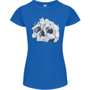 A Skull Made of Cats Womens Petite Cut T-Shirt Royal Blue