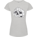 A Skull Made of Cats Womens Petite Cut T-Shirt Sports Grey