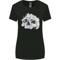 A Skull Made of Cats Womens Wider Cut T-Shirt Black