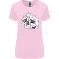 A Skull Made of Cats Womens Wider Cut T-Shirt Light Pink
