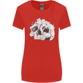A Skull Made of Cats Womens Wider Cut T-Shirt Red