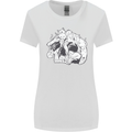 A Skull Made of Cats Womens Wider Cut T-Shirt White