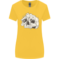 A Skull Made of Cats Womens Wider Cut T-Shirt Yellow