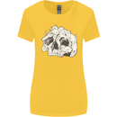 A Skull Made of Cats Womens Wider Cut T-Shirt Yellow
