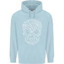 A Skull Made with Bicycles Cyclist Cycling Childrens Kids Hoodie Light Blue