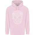 A Skull Made with Bicycles Cyclist Cycling Childrens Kids Hoodie Light Pink
