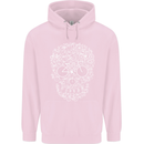 A Skull Made with Bicycles Cyclist Cycling Childrens Kids Hoodie Light Pink