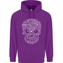 A Skull Made with Bicycles Cyclist Cycling Childrens Kids Hoodie Purple