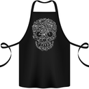 A Skull Made with Bicycles Cyclist Cycling Cotton Apron 100% Organic Black