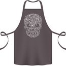 A Skull Made with Bicycles Cyclist Cycling Cotton Apron 100% Organic Dark Grey