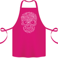 A Skull Made with Bicycles Cyclist Cycling Cotton Apron 100% Organic Pink