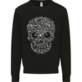 A Skull Made with Bicycles Cyclist Cycling Kids Sweatshirt Jumper Black