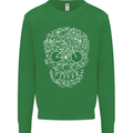 A Skull Made with Bicycles Cyclist Cycling Kids Sweatshirt Jumper Irish Green