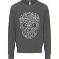 A Skull Made with Bicycles Cyclist Cycling Kids Sweatshirt Jumper Storm Grey