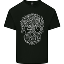 A Skull Made with Bicycles Cyclist Cycling Kids T-Shirt Childrens Black