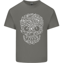 A Skull Made with Bicycles Cyclist Cycling Kids T-Shirt Childrens Charcoal