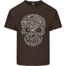 A Skull Made with Bicycles Cyclist Cycling Kids T-Shirt Childrens Chocolate