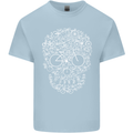 A Skull Made with Bicycles Cyclist Cycling Kids T-Shirt Childrens Light Blue