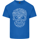 A Skull Made with Bicycles Cyclist Cycling Kids T-Shirt Childrens Royal Blue