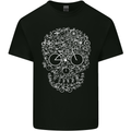 A Skull Made with Bicycles Cyclist Cycling Mens Cotton T-Shirt Tee Top Black