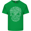 A Skull Made with Bicycles Cyclist Cycling Mens Cotton T-Shirt Tee Top Irish Green