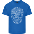 A Skull Made with Bicycles Cyclist Cycling Mens Cotton T-Shirt Tee Top Royal Blue
