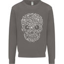 A Skull Made with Bicycles Cyclist Cycling Mens Sweatshirt Jumper Charcoal