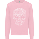 A Skull Made with Bicycles Cyclist Cycling Mens Sweatshirt Jumper Light Pink