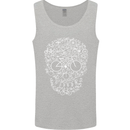 A Skull Made with Bicycles Cyclist Cycling Mens Vest Tank Top Sports Grey