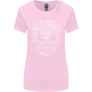 A Skull Made with Bicycles Cyclist Cycling Womens Wider Cut T-Shirt Light Pink