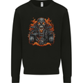 A Skull Quad Bike Rider ATV Off Roading Biker Kids Sweatshirt Jumper Black