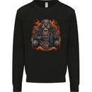 A Skull Quad Bike Rider ATV Off Roading Biker Mens Sweatshirt Jumper Black
