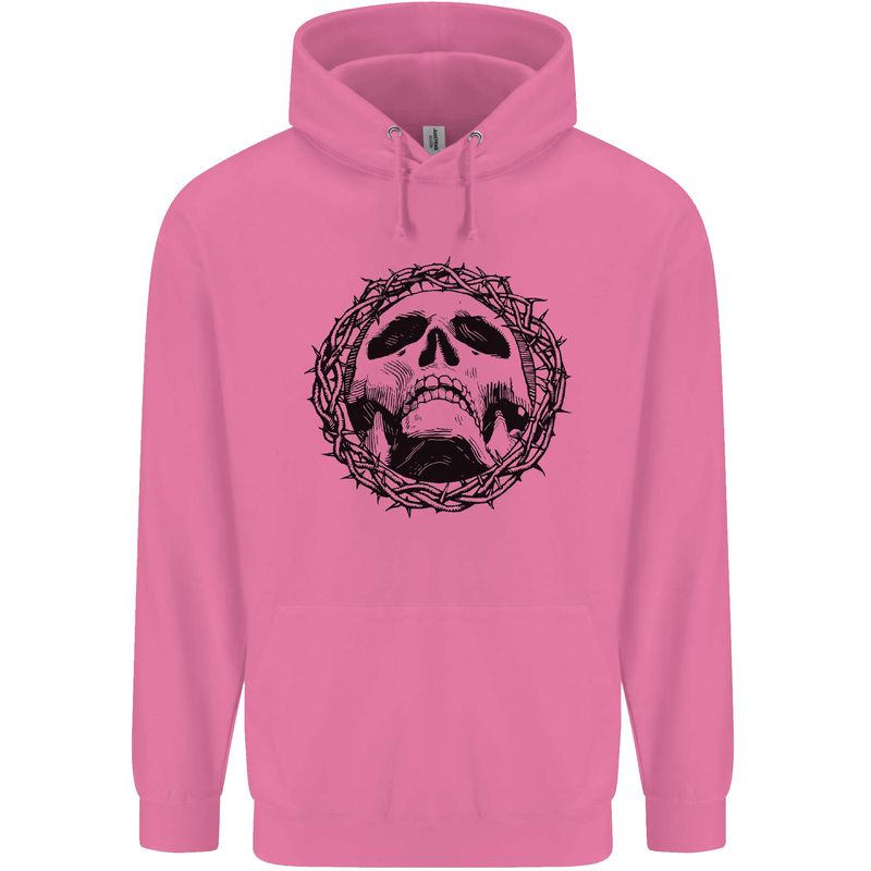 A Skull in Thorns Gothic Christ Jesus Childrens Kids Hoodie Azalea