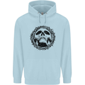 A Skull in Thorns Gothic Christ Jesus Childrens Kids Hoodie Light Blue