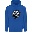 A Skull in Thorns Gothic Christ Jesus Childrens Kids Hoodie Royal Blue