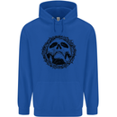 A Skull in Thorns Gothic Christ Jesus Childrens Kids Hoodie Royal Blue