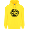 A Skull in Thorns Gothic Christ Jesus Childrens Kids Hoodie Yellow