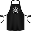 A Skull in Thorns Gothic Christ Jesus Cotton Apron 100% Organic Black