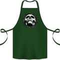 A Skull in Thorns Gothic Christ Jesus Cotton Apron 100% Organic Forest Green