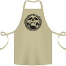 A Skull in Thorns Gothic Christ Jesus Cotton Apron 100% Organic Khaki
