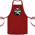 A Skull in Thorns Gothic Christ Jesus Cotton Apron 100% Organic Maroon
