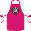 A Skull in Thorns Gothic Christ Jesus Cotton Apron 100% Organic Pink